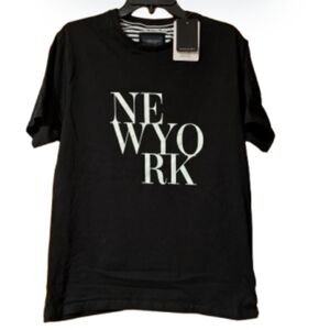 Denim & Flower Black New York Tee